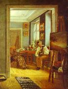 Kapiton Zelentsov An Artist's Room oil painting reproduction